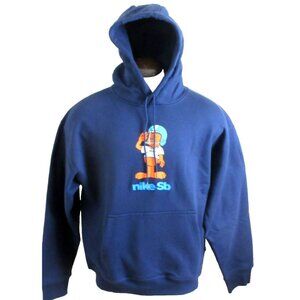 Nike SB Men's Fleece Football Logo Skate Hoodie Navy Blue Orange Sizes M/L NWT